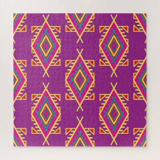 Boho Chic: Ethnic Seamless Ornament Jigsaw Puzzle