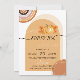 Boho Chic Fall Pumpkin Baby Shower Invitation