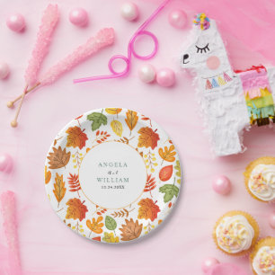 Boho Chic Fall Wedding Paper Plate