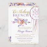 Boho Chic Floral Dreamcatcher Birthday Brunch Invitation<br><div class="desc">Boho Chic Floral Dreamcatcher Birthday Brunch Invitation</div>