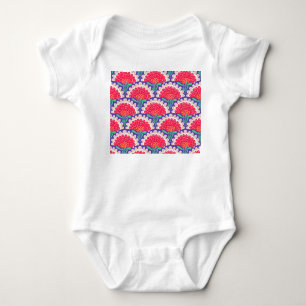 Boho Chic Floral Vintage Print. Baby Bodysuit