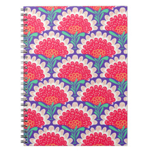 Boho Chic Floral Vintage Print. Notebook