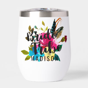 Boho Chic Floral Watercolor Wedding Bride Tribe
