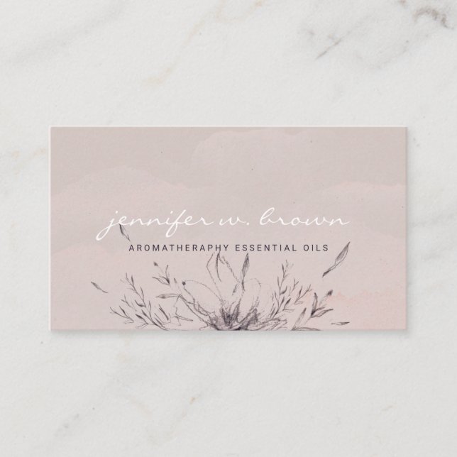 Boho Chic Flower Business Card (Front)