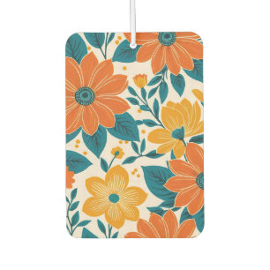 Boho chic flowers, modern folk style air freshener