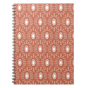 Boho Chic Flowers: Modern Seamless Design Notebook