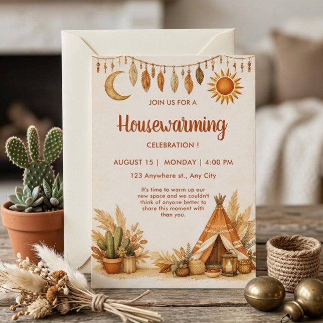 Boho Chic Housewarming Invitation (Creator Uploaded)