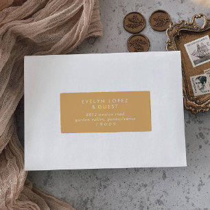 Boho Chic Jaune Marigold Étiquettes de adresse inv