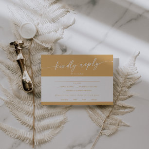 Boho Chic Jaune Marigold Menu Choix Mariage