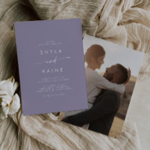 Boho Chic Lavender Purple Casual Photo Wedding