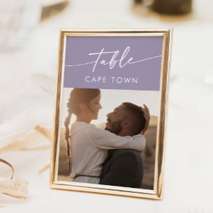 Boho Chic Lavender Purple Photo Table Numbers
