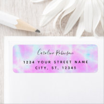 Boho Chic Lilac Marbling Adresse de retour
