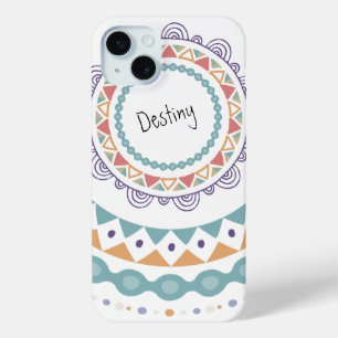 Boho Chic Mandala Design iPhone 15 Mini Case