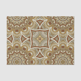 Boho Chic Mandala Pattern in Earth Tones Tissue Paper