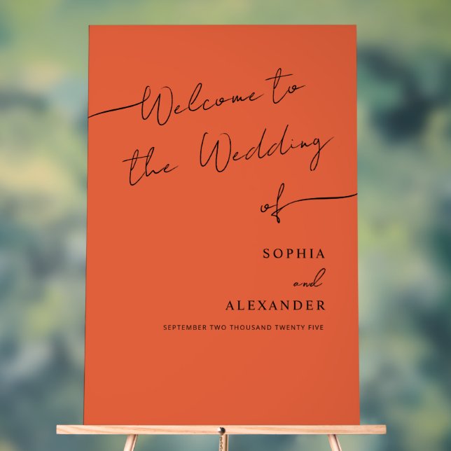 Boho Chic Mariage Acrylique Signal Bienvenue. (Neutre)