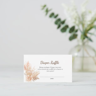 Boho Chic Minimalist Diaper Raffle Ticket