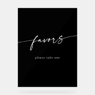 Boho Chic Modern COLOR EDITABLE Wedding Favours Acrylic Sign