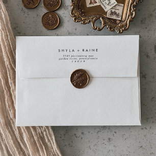 Boho Chic noir et blanc Mariage enveloppes