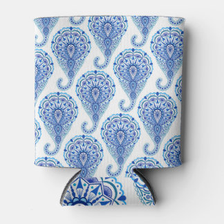 Boho Chic Paisley Seamless Oriental Can Cooler