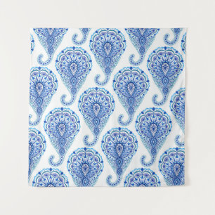 Boho Chic Paisley Seamless Oriental Tapestry