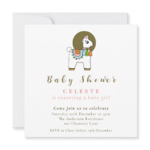 Boho chic pinata llama baby shower carte d'invitat