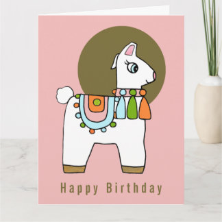 Boho chic pinata llama Carte BIrthday