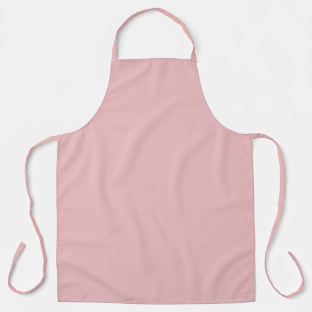Boho Chic Pink Solid Colour Apron (Front)