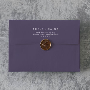 Boho Chic Plum Purple Enveloppes Mariages