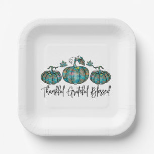 Boho Chic Pumpkin  Paper Plate