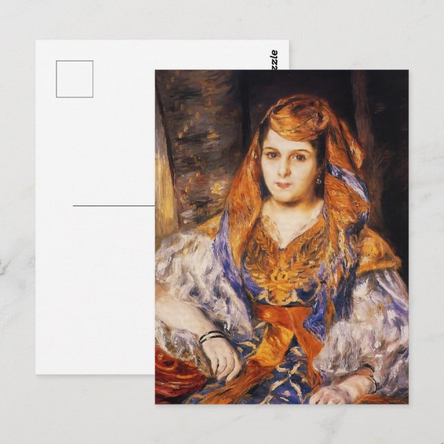 Boho Chic Renoir Orientalist Lady Fine Art Postcard (Front/Back)