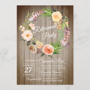 Boho Chic Retirement Party Invitation