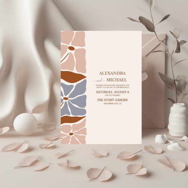 Boho Chic Retro Floral Wedding Invitation (Creator Uploaded)