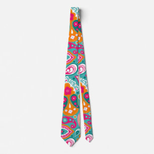 Boho Chic Retro Hippy Paisley Tie