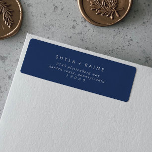 Boho Chic Royal Bleu Adresse de retour Étiquettes