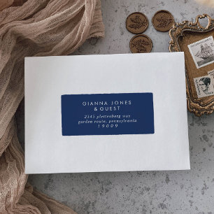 Boho Chic Royal Bleu Étiquettes de adresse
