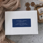 Boho Chic Royal Blue Guest Address Labels<br><div class="desc">These boho chic royal blue guest address labels are perfect for a minimalist wedding envelope. The bold dark blue modern bohemian design features simple rustic calligraphy with a unique yet classic style. Customize each label with the name and address of your recipients. There are 21 labels per sheet. Each individual...</div>
