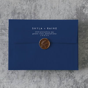 Boho Chic Royal Blue Mariage Enveloppes