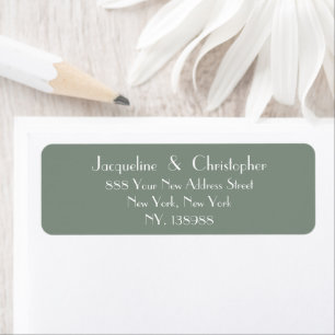 Boho Chic Sage Green Mariage Adresse de retour
