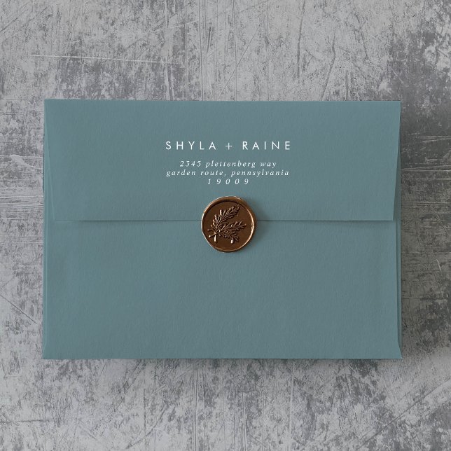 Boho Chic Seafoam Enveloppes de Mariage Turquoise (Boho Chic Seafoam Teal Wedding Envelopes)