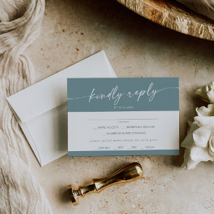 Boho Chic Seafoam Menu Turquoise Choix Carte RSVP