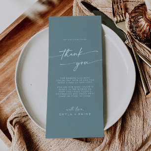 Boho Chic Seafoam Turquoise Merci Carte Place