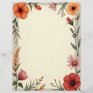 Boho Chic Stationery Paper