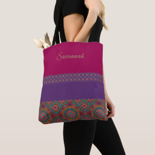 Boho-Chic Style Sac fourre-tout Motif dynamique