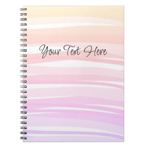 Boho Chic Sunset Ombre Colourful Abstract Lines Notebook