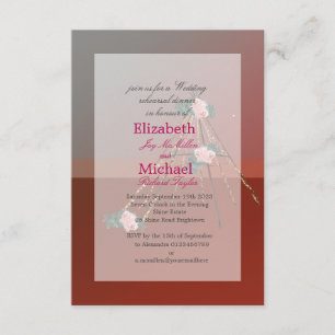 Boho Chic Teepee / Tipi  Wedding Rehearsal Dinner Invitation