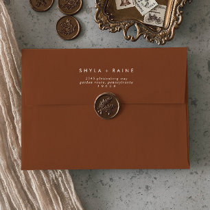Boho Chic Terracotta Enveloppes Mariages