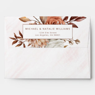 Boho Chic Terracotta Fall Wedding Envelope