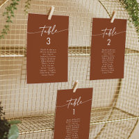 Boho Chic Terracotta Hanging Seating Chart