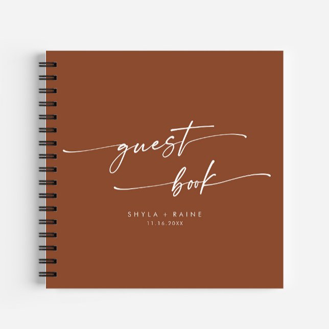 Boho Chic Terracotta Wedding Guest Book (Creator Uploaded)