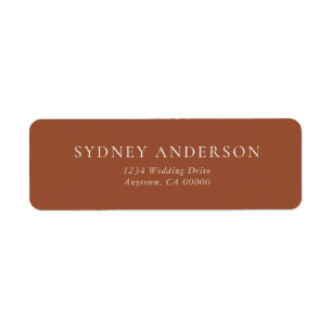 Boho Chic Terracotta Wedding Return Address